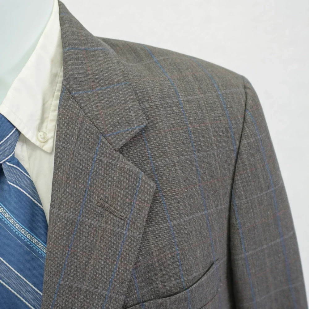 Hart Schaffner‎ Marx Gold Trumpeter Wool 2 Piece Suit Brown Birdseye 40R 36 / 30